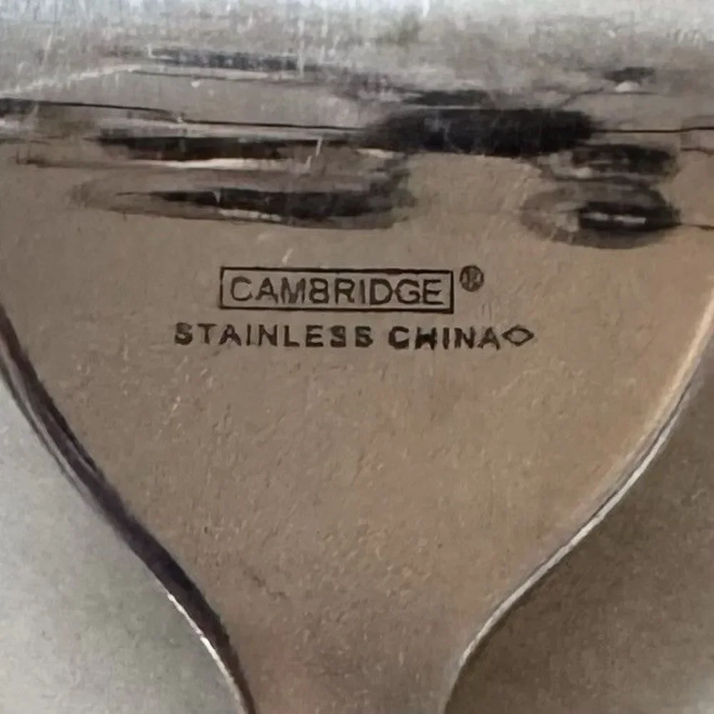 5pc CAMBRIDGE Grasmere-Sand Stainless Serving Set 18/10 Satin Glossy Wavy Lines